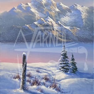 Jerry Yarnell Painting titled 'All About Snow'.